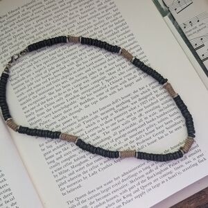 Black and Tan Beaded Necklace